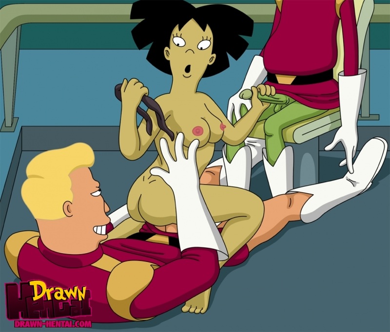 Futurama: Zapp Brannigan with Kif Kroker fack Emy Wong page 7 full