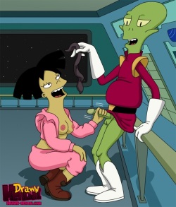 Futurama: Zapp Brannigan with Kif Kroker fack Emy Wong
