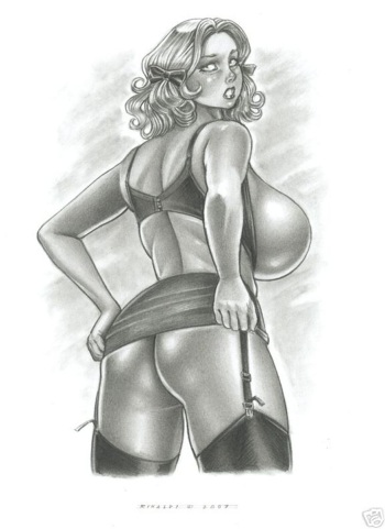 VICTOR RINALDI ART - Huge Tits drawings #18 cover