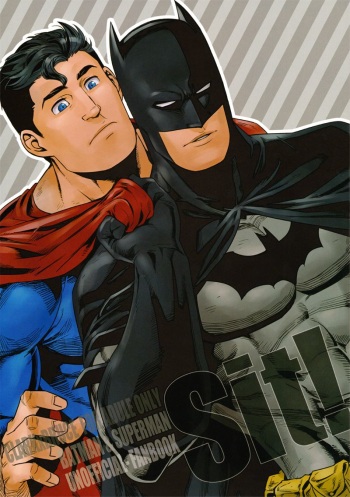 (HaruCC17) [Gesuidou Megane (Jiro)] Sit! (Batman, Superman) [English] cover