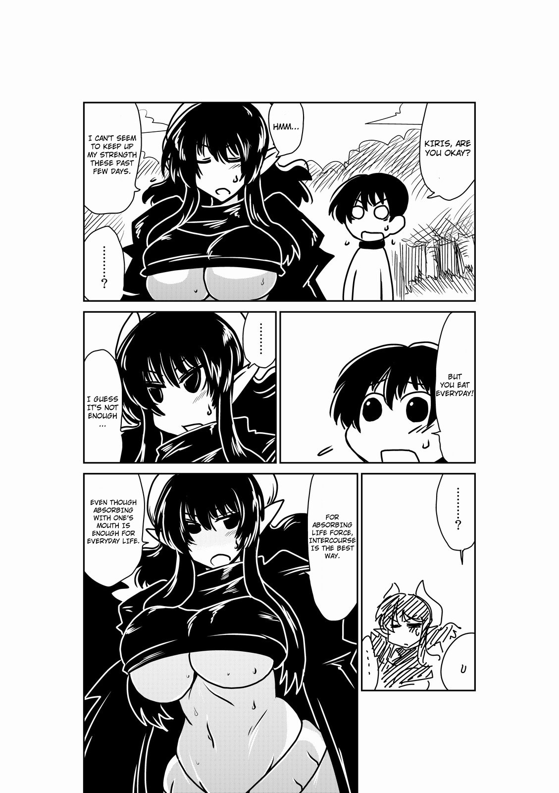 Succubus Kenshi to Obentou. | Lunch with a Succubus Swordswoman. page 7 full