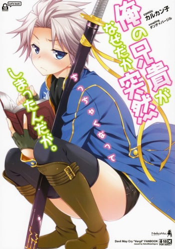 (HaruCC18) [Neko Masshigura (Karukanko)] Ore no Aniki ga Naze daka Totsuzen Chicchaku Natte Shimattan daga. | My Older Brother Suddenly Shrank for Some Reason (Devil May Cry) [English] =SW= cover