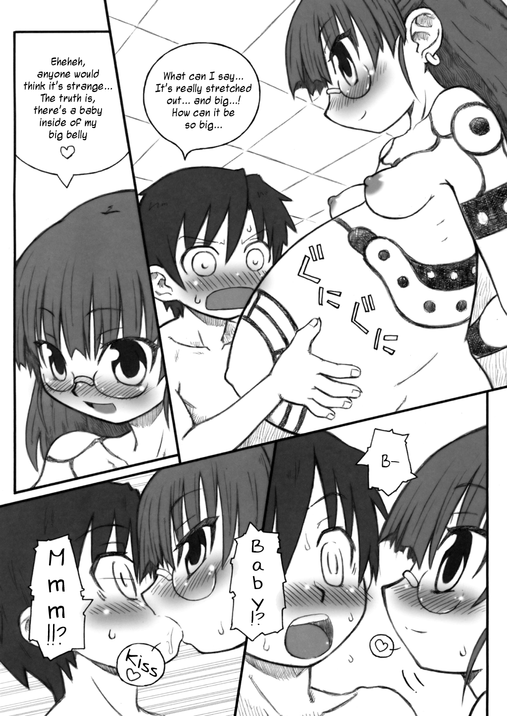 Haradeka!! Ninpu Iinchou Junbigou | Big Belly!! Pregnant Class Rep *Preparation*  =LWB + Chocolate Scans= page 10 full