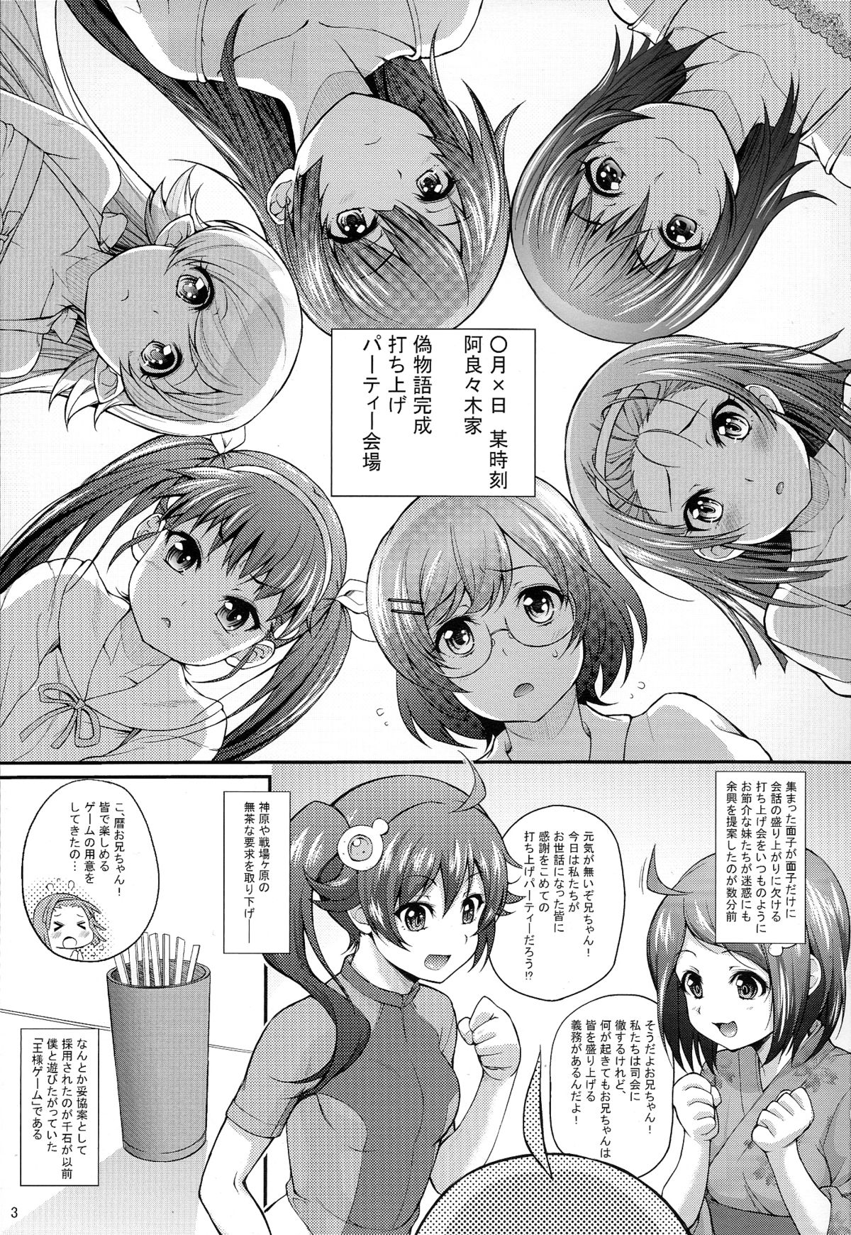 Pachimonogatari Part 5: Koyomi Party page 3 full