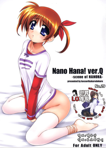 (C80) [kossori kakuretokoro] Nano Hana! ver.Q -scene of NANOHA- (Mahou Shoujo Lyrical Nanoha) [Korean] cover