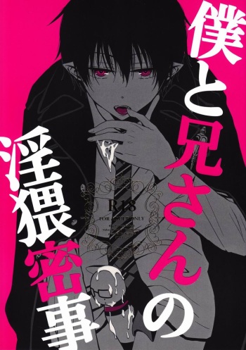 (C81) [cheapseek (azuma aiko)] Boku to Nii-san no Inwai Mitsuji (Ao no Exorcist) cover
