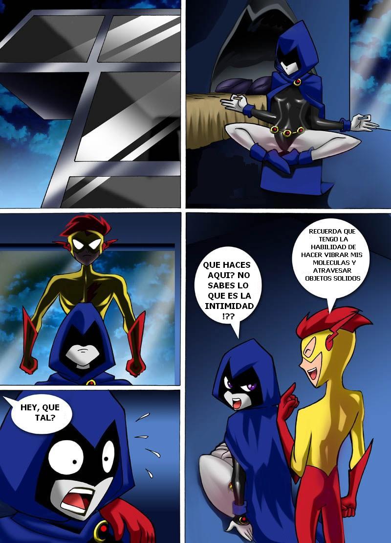 Raven X Kid Flash page 1 full