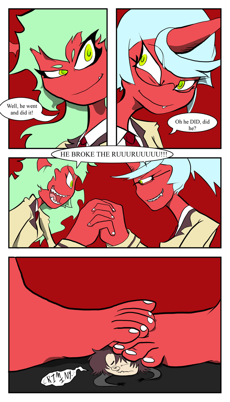 Demon Sisters barefoot commission for Bane page 11 full