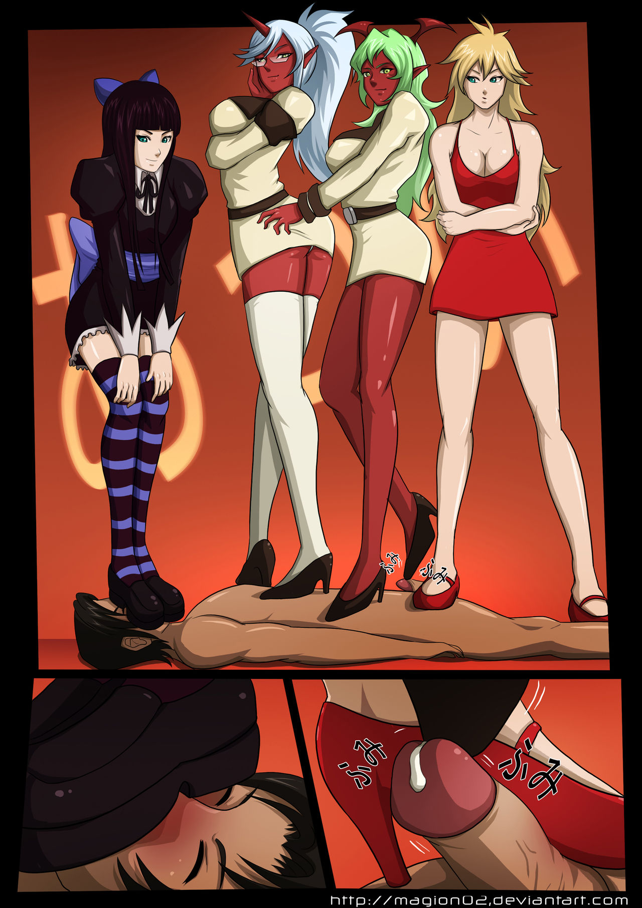 Demon Sisters barefoot commission for Bane page 2 full