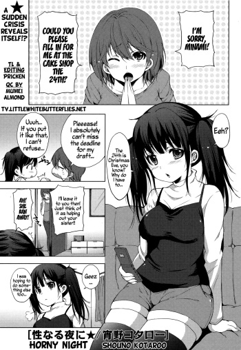 [Shono Kotaro] Seinaru Yoru ni | Horny Night (COMIC Masyo 2011-02) [English] =TV= cover