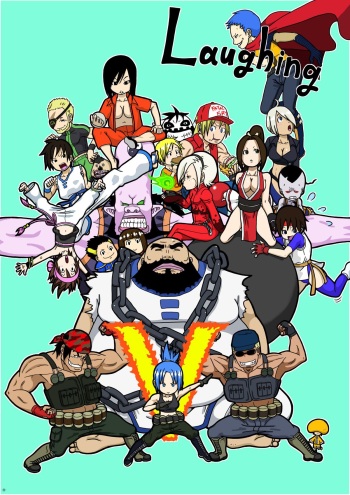 [Modae Shine!!! (Ryosuke.)] Laughing!! (The King of Fighters, Street Fighter) [Digital] cover