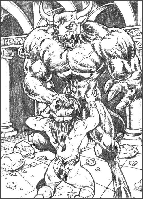 Wonder Woman VS the Minotaur page 8 full