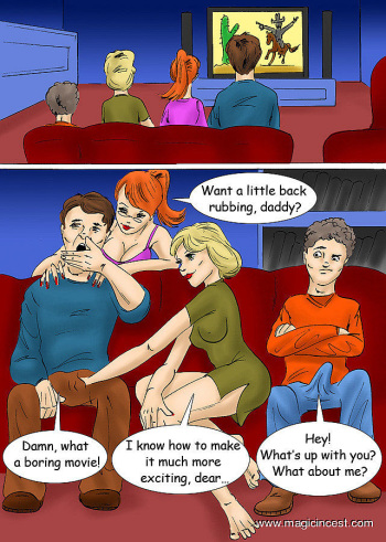 (magicincest) (mother - son)(father - daughter) Family evening turns into an orgy cover