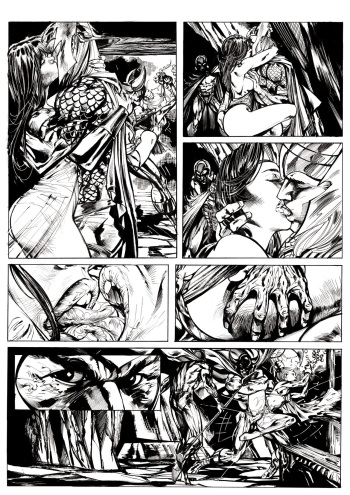 Wonder Woman vs Warlord Part 4 (Black and White) cover
