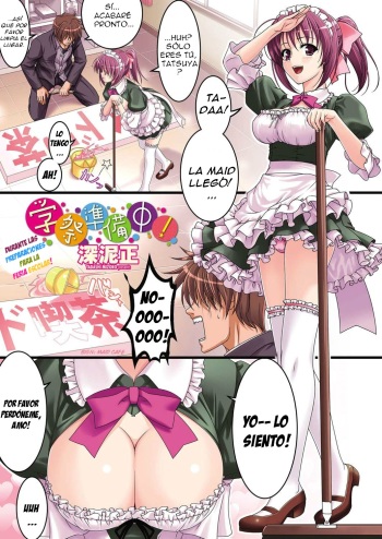 During the Preparations for the School Fair! [Español][Santos Scans] cover