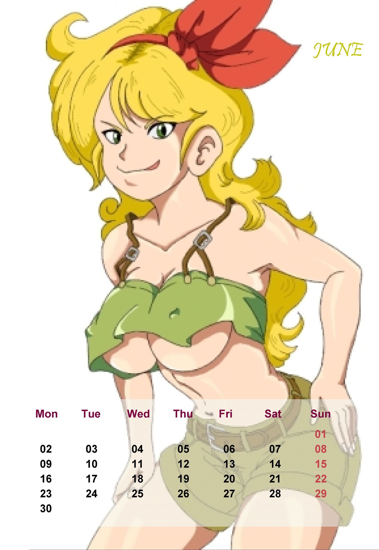 Dragon Ball Hentai Calendar 2014 page 7 full