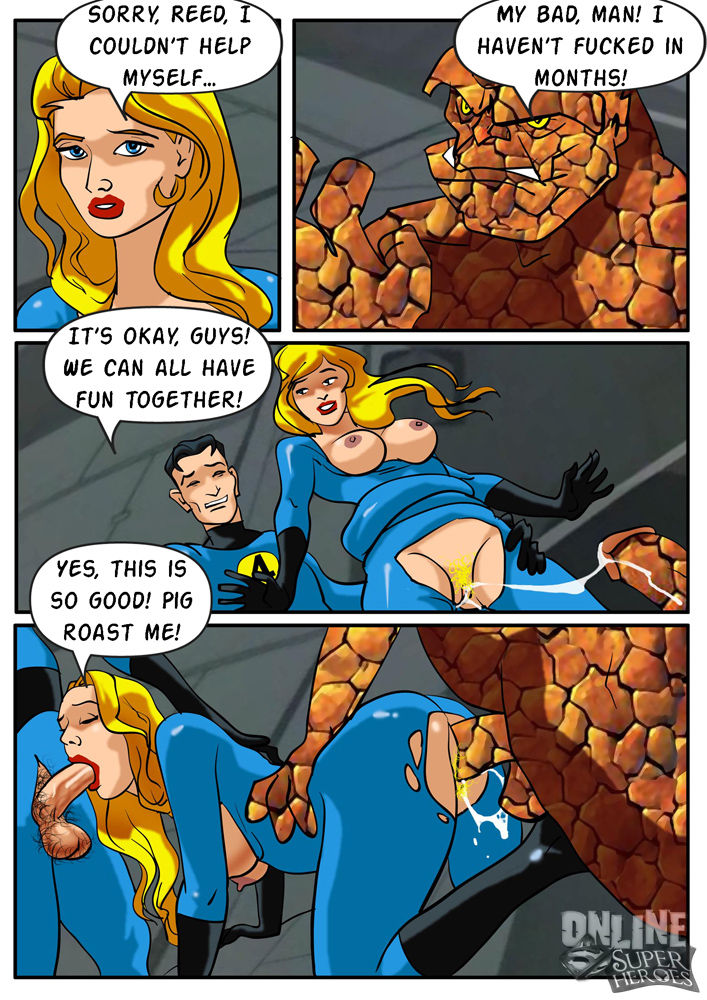 Invisible Woman gangbanged by the rest of the Fantastic Four page 7 full