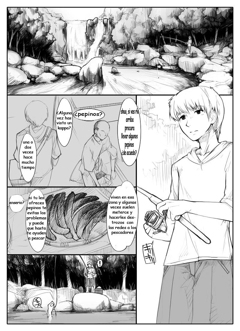 Danna no Fuzai de Karada o Moteamashiteru Hitozuma Kappa wa Kyuuri Wataseba Kantan ni Yareru | The Wife Kappa Trades Her Body for a Cucumber when Her Husband is Away page 2 full