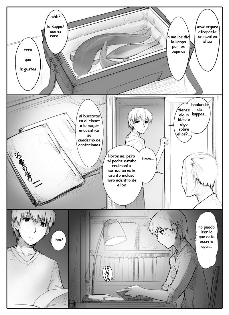 Danna no Fuzai de Karada o Moteamashiteru Hitozuma Kappa wa Kyuuri Wataseba Kantan ni Yareru | The Wife Kappa Trades Her Body for a Cucumber when Her Husband is Away page 7 full