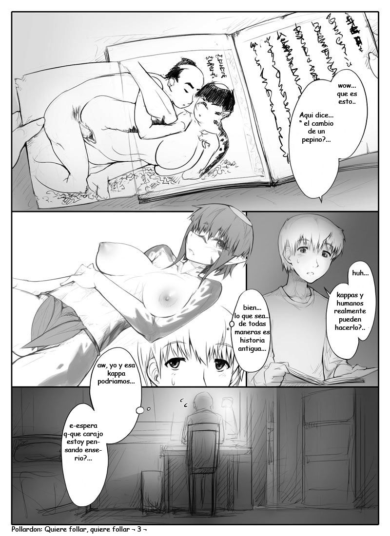 Danna no Fuzai de Karada o Moteamashiteru Hitozuma Kappa wa Kyuuri Wataseba Kantan ni Yareru | The Wife Kappa Trades Her Body for a Cucumber when Her Husband is Away page 8 full