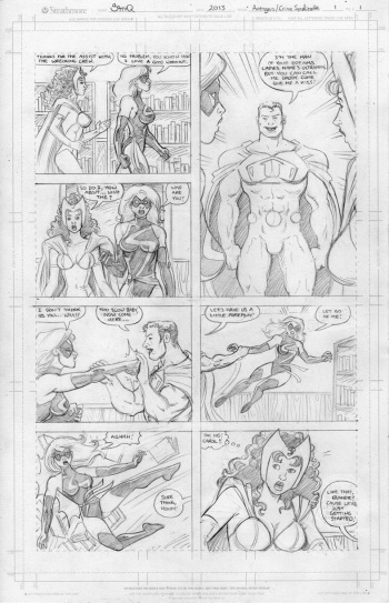 [SatyQ] Avengers vs the Crime Syndicate (Scarlet Witch, Ms. Marvel, Ultraman, Superwoman) [English] cover