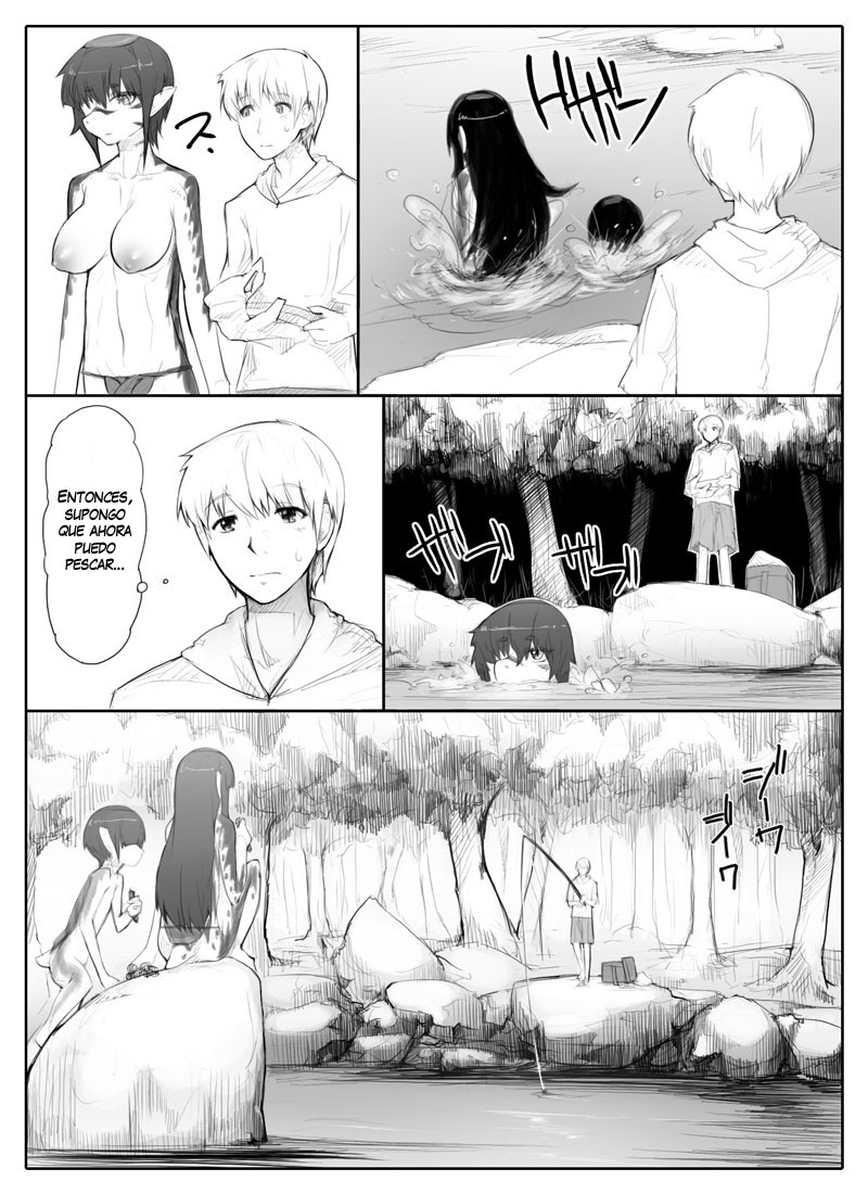 Danna no Fuzai de Karada o Moteamashiteru Hitozuma Kappa wa Kyuuri Wataseba Kantan ni Yareru | La esposa kappa negocia su cuerpo por un pepino cuando su marido está ausente page 5 full