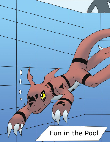 Guilmon at the Pool cover