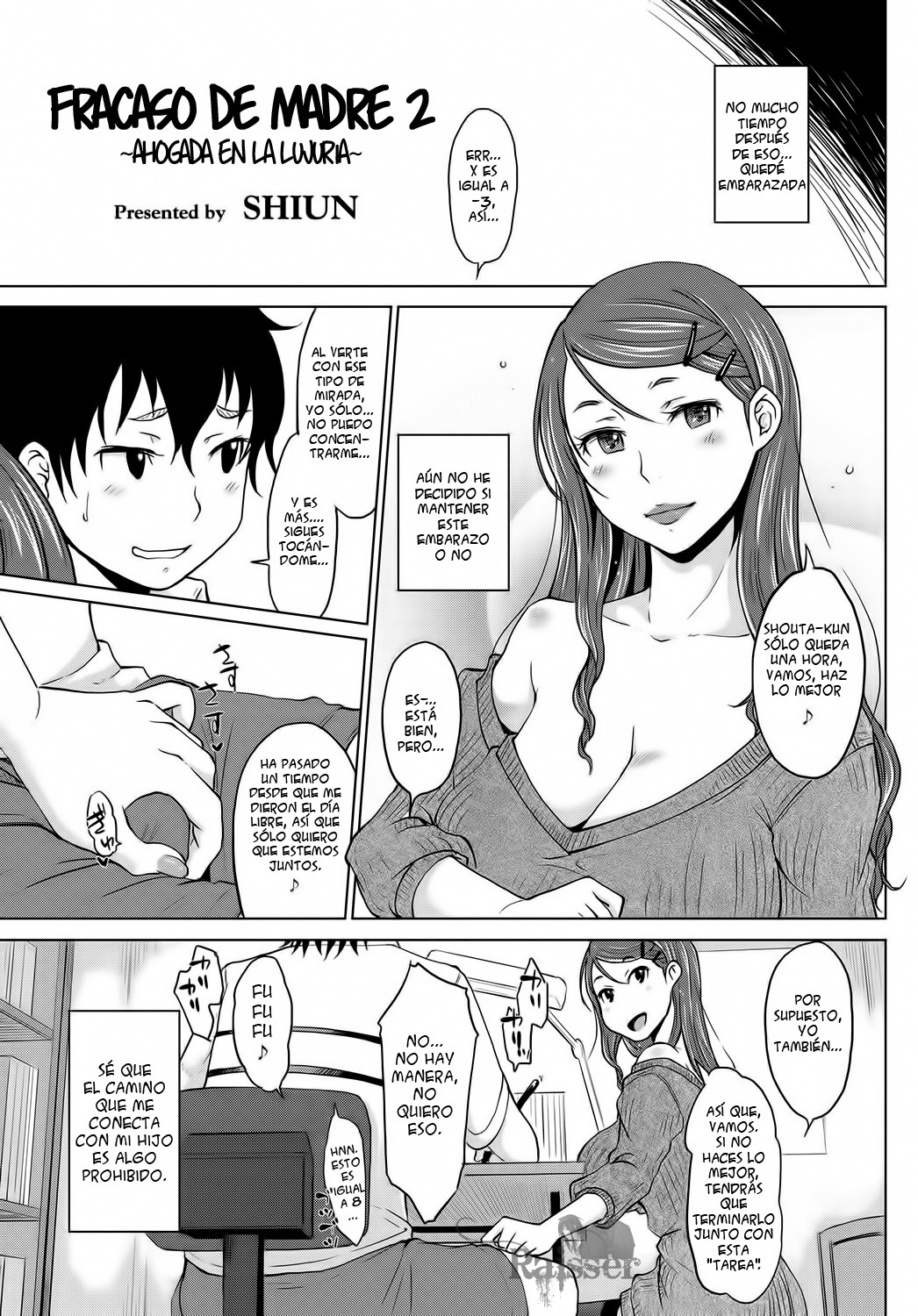 Hahaoya Shikkaku 2 ~Yokubou ni Oborete~ | Fracaso de Madre 2 ~Ahogada en la Lujuria~ page 1 full
