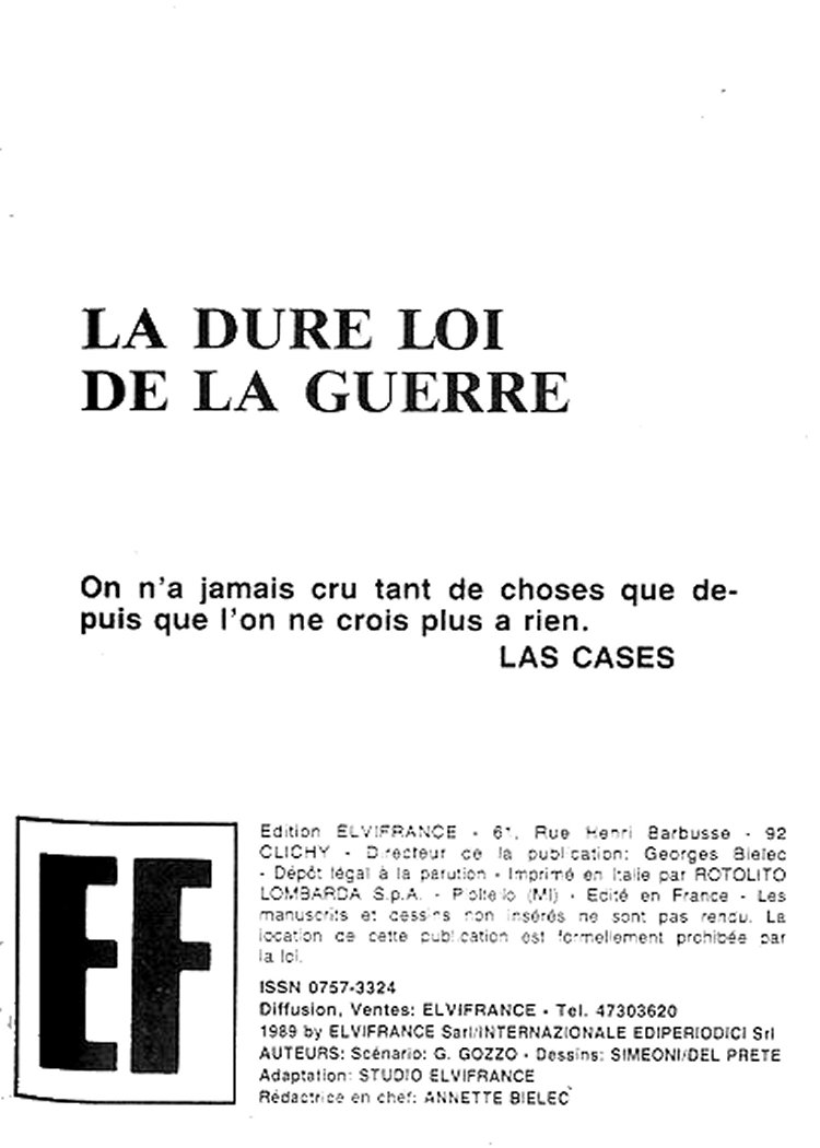 Serie Verte 175 - La Dure Loi de la Guerre page 2 full