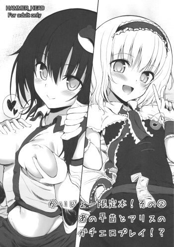 (SC58) [HAMMER_HEAD (Makabe Gorou)] Kaijou Gentei Bon! Sono 2 - Ano Sanae to Alice no Gachi Ero Play!? (Touhou Project) cover
