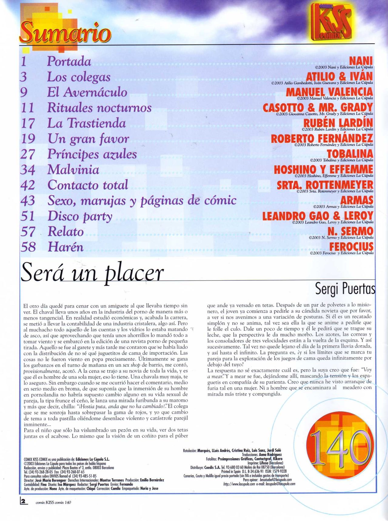 Kiss Comix 140 page 2 full