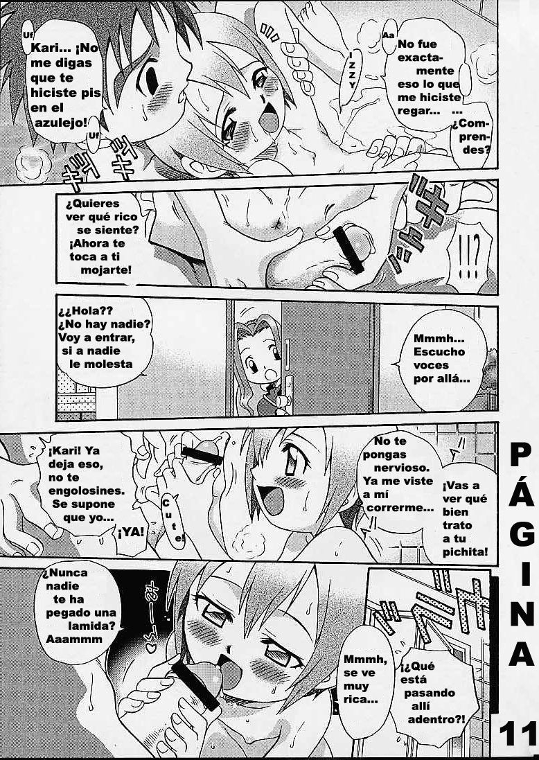 Jou-kun, Juken de Ketsukacchin. | La hora del bañode Kari & Friends page 11 full