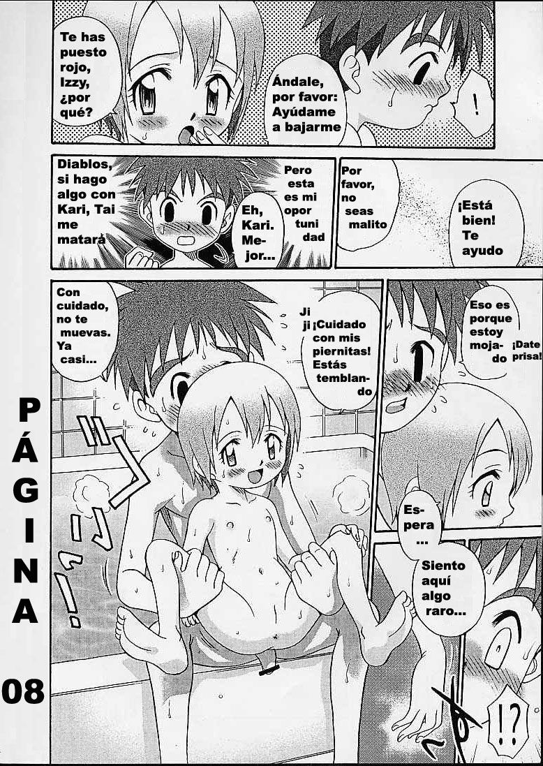 Jou-kun, Juken de Ketsukacchin. | La hora del bañode Kari & Friends page 8 full