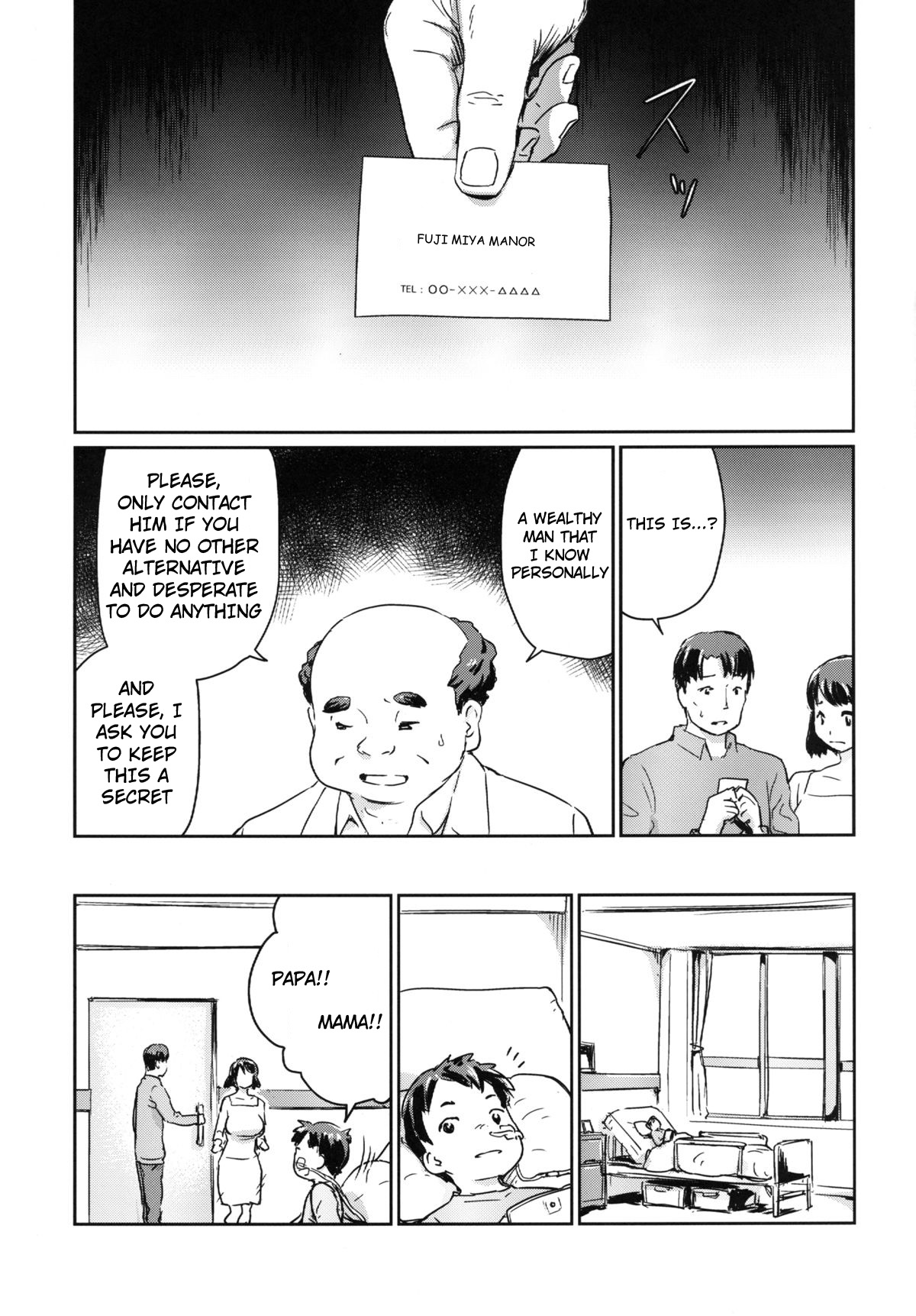Hitozuma Kari - Kousoku Zecchou Sundome Game Nanbyou no Wagako no Chiryouhi no Tame Sono Mi wo Sashidasu Tsuma page 12 full