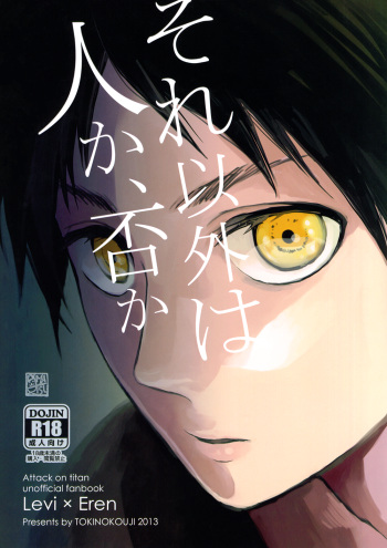 (FALL OF WALL2) [Tokinokouji (Omatsu)] Sore Igai wa Hito ka, Ina ka (Shingeki no Kyojin) cover