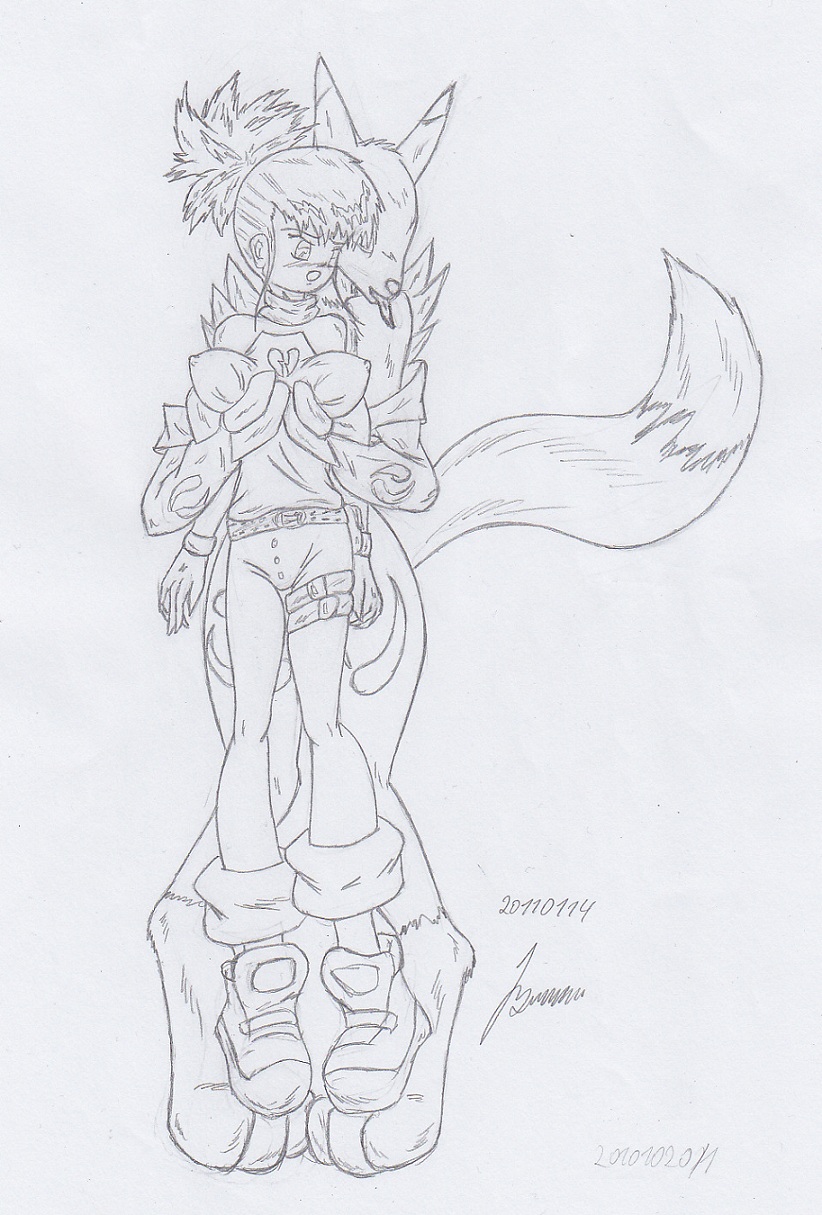 My miny Rika Nonaka_digimon tamers Sketches work_2 page 5 full