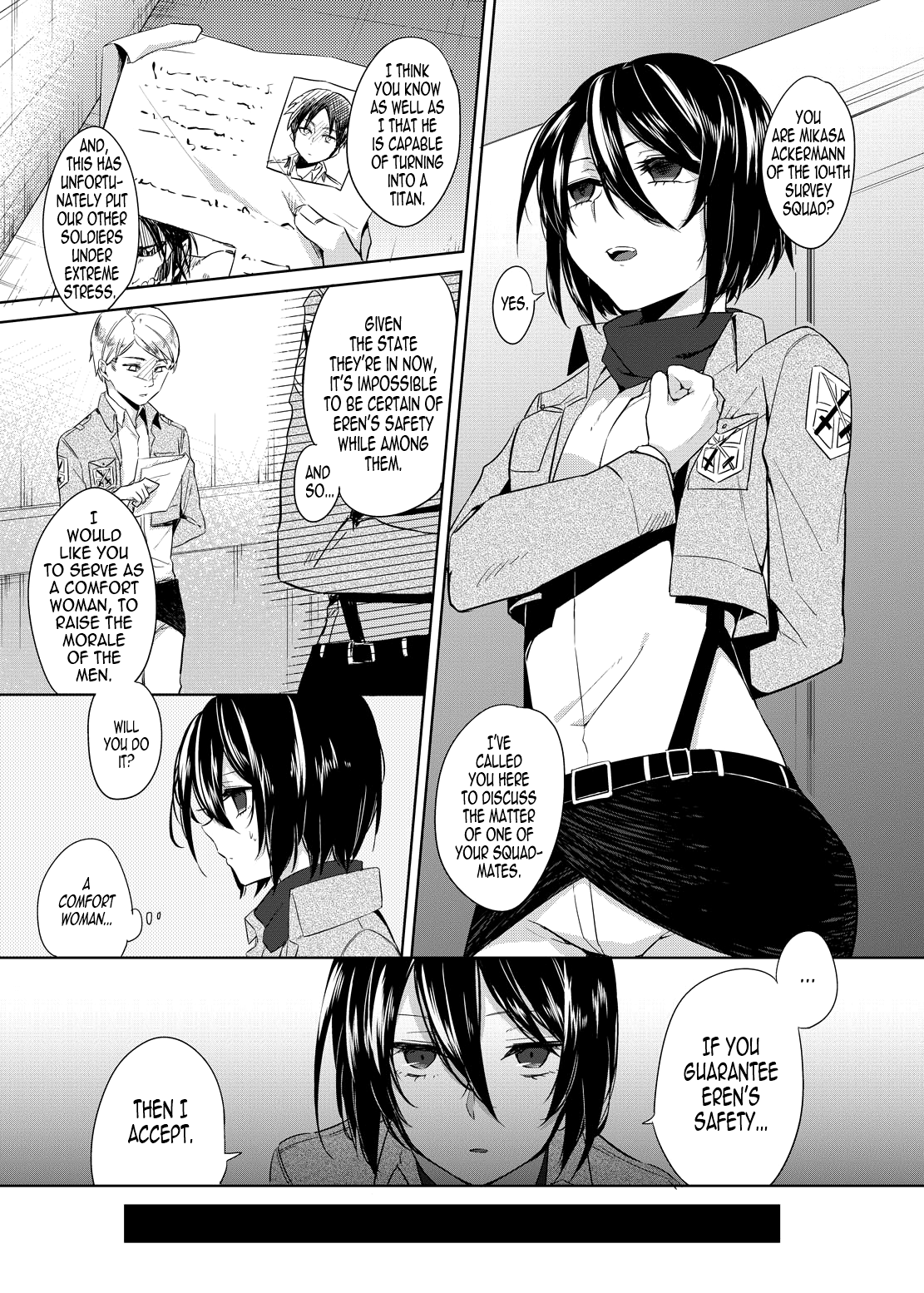 Mikasa Choukyou Houkokusho | Mikasa's Training Report page 3 full
