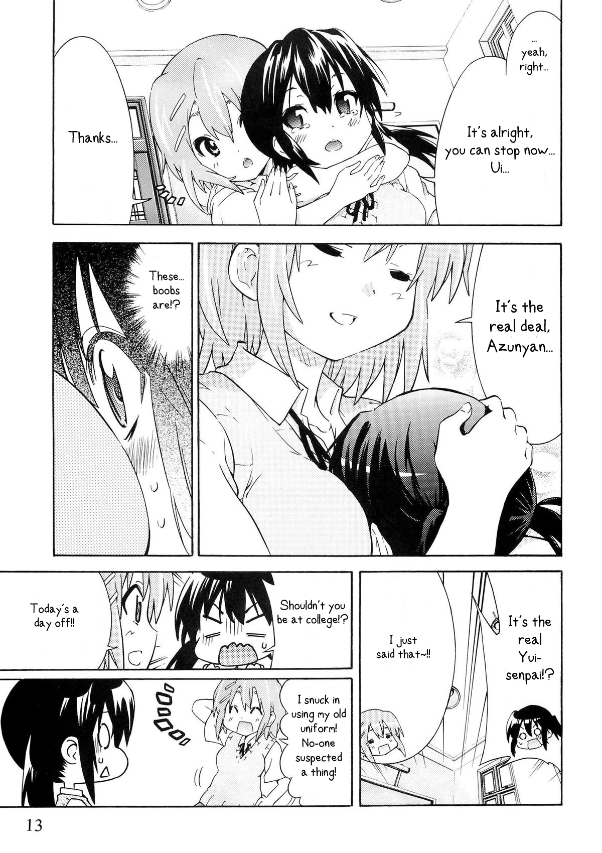 YURI-ON! #1 "Mesomeso Azunyan!" page 12 full