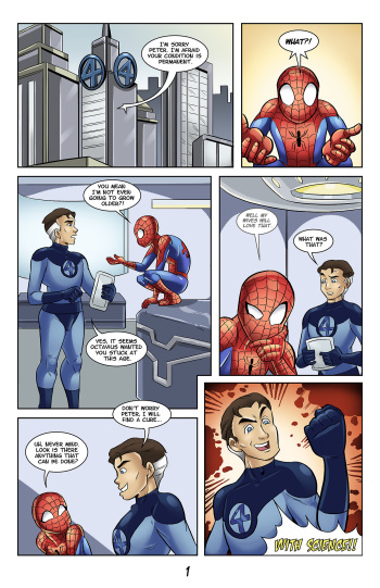 [Glassfish] The Continuing Adventures of Young Spidey (Spider-Man, The Fantastic Four, The Sensational She-Hulk) cover