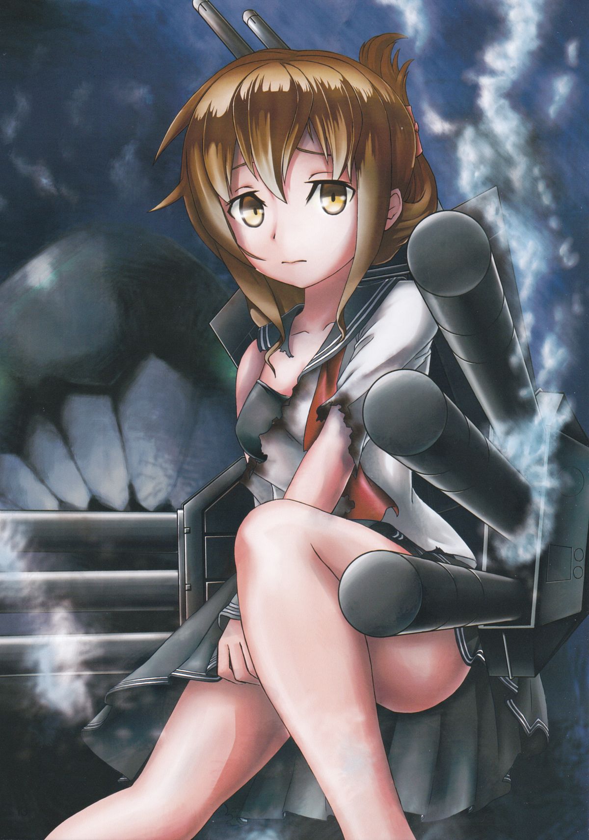 Futanari Shimakaze-chan ga Onaka o Punch Saretari Oshiri no Ana o Kakuchou Sarenagara Shasei Saseraretari Suru Hon page 12 full