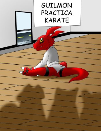 [hector21314] Guilmon Practica Karate (Digimon) [Spanish] cover