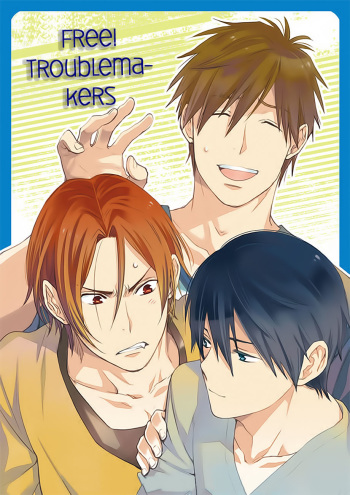 (GOOD COMIC CITY 20) [KANGAROO KICK (Takagi Takumi)] Trouble Makers (Free!) [Spanish] [Whitelies Fansub] cover