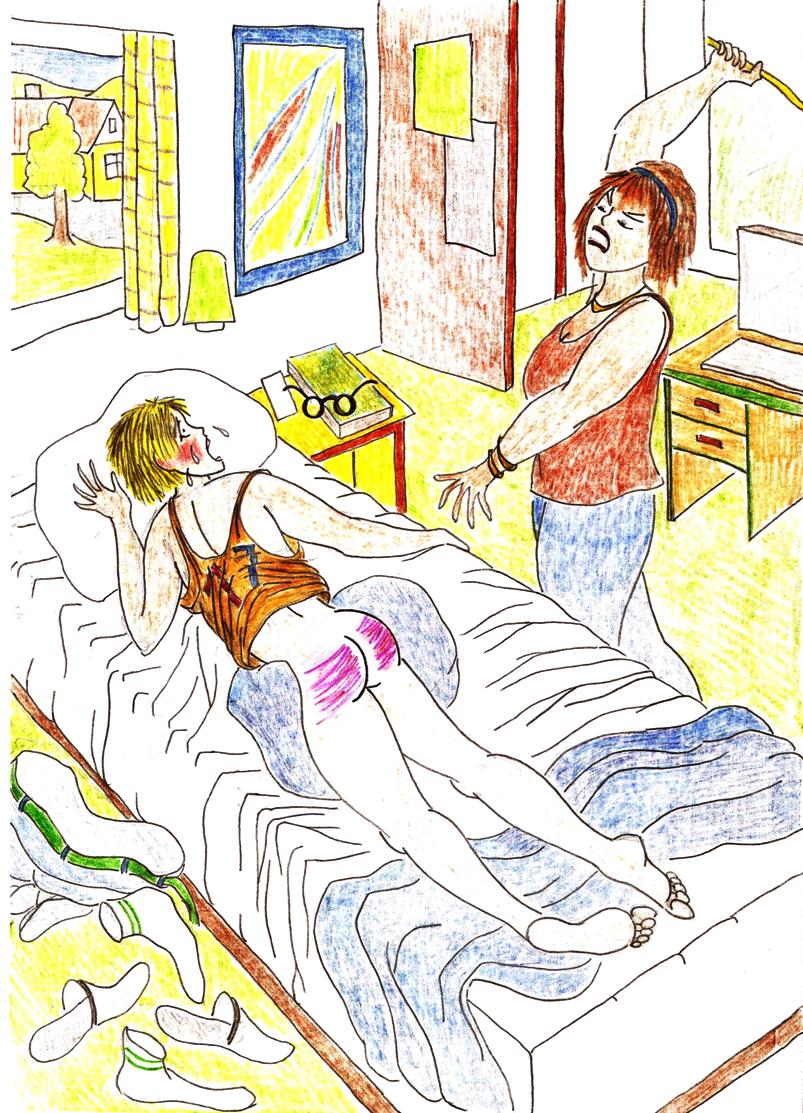 Spanking Caning Birching Judicial CP drawings page 5 full