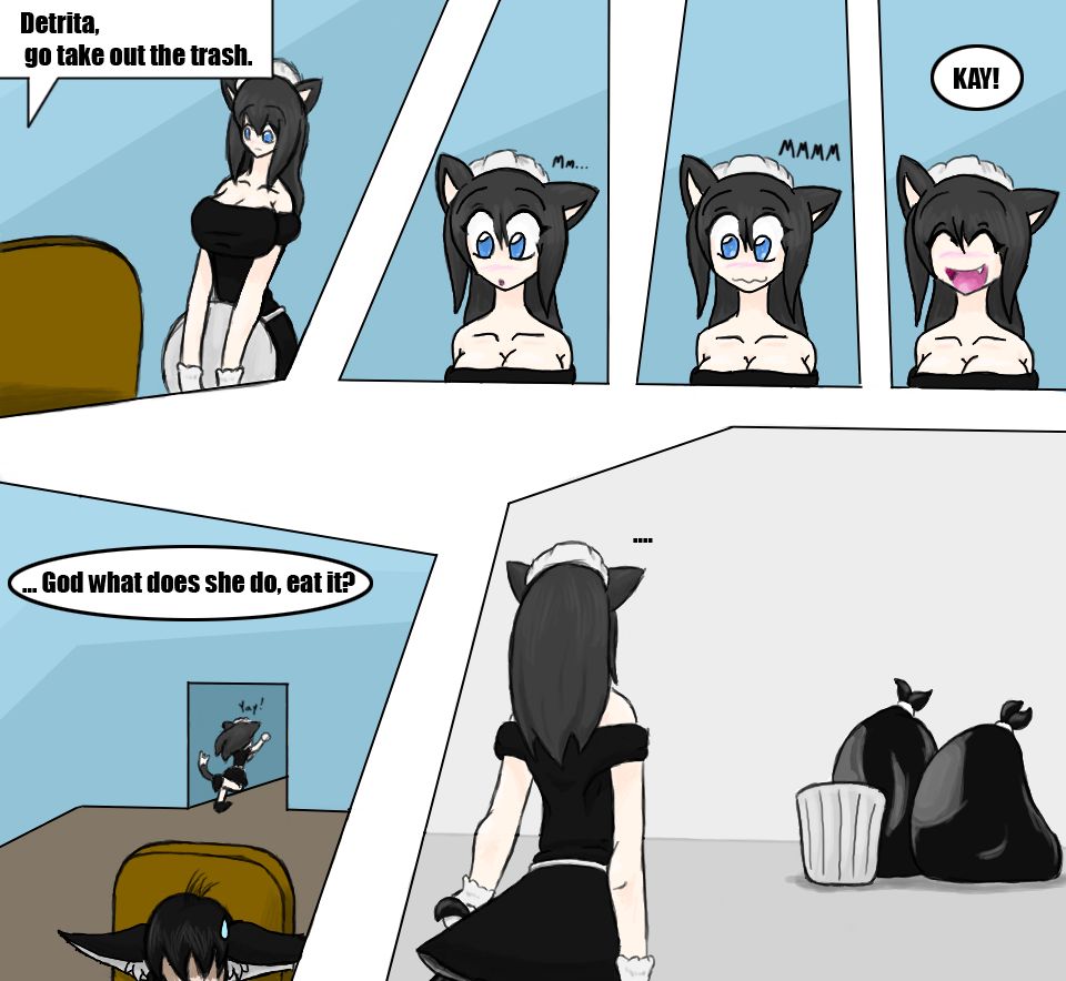 Garbage Eating Catgirl Maid + Taking Out the Trash page 1 full