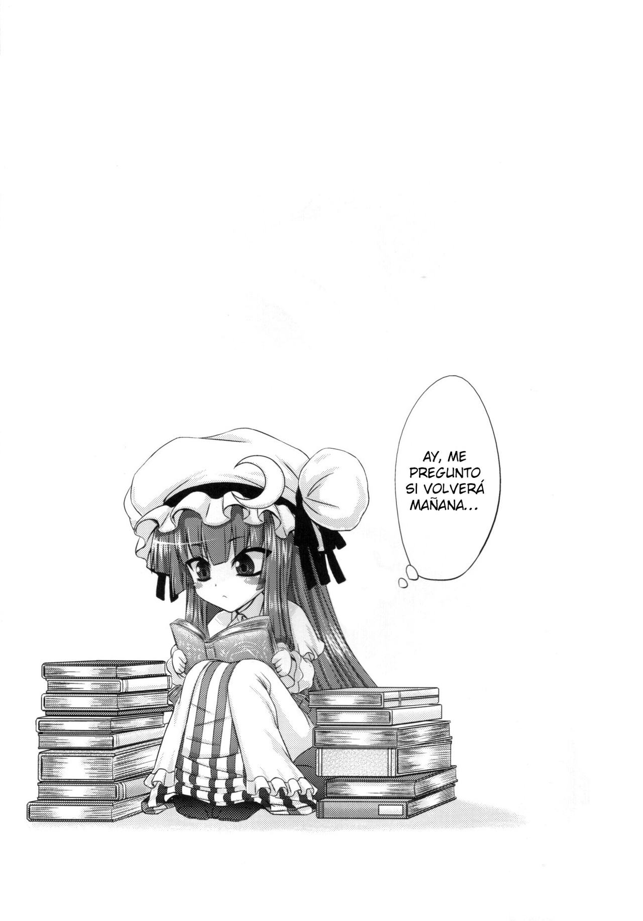 Patchouli to Ashi Bakari no Doujin | Un Doujin en el Cual Patchouli Sólo Coge con los Pies page 12 full