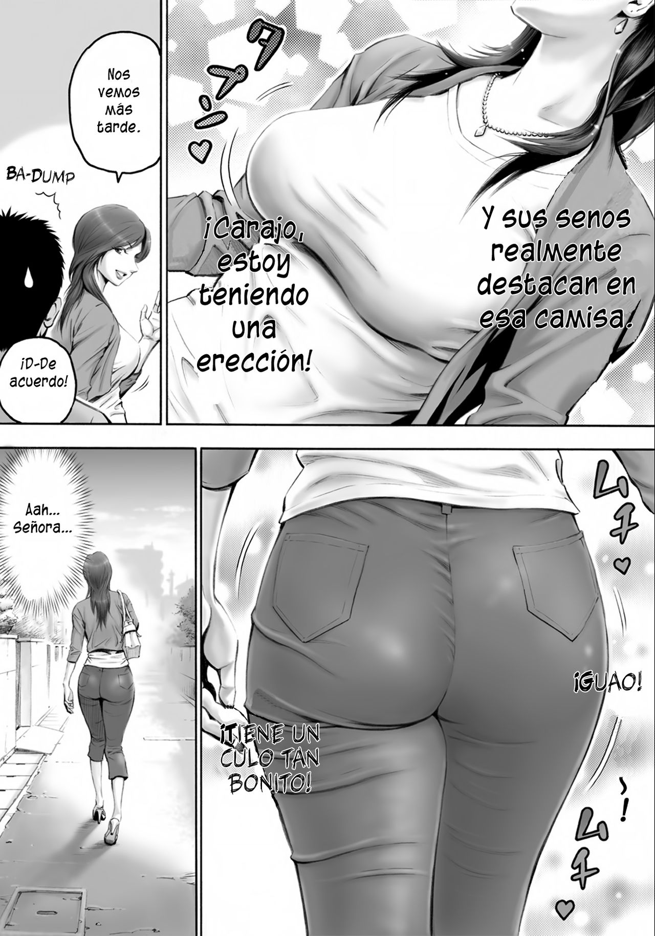 Akogare no Kinjo no Obasan ni Nengan no Tanetsuke | La Señora que Vive  Calle Abajo me Pidió que la Embarazara =P666HF= - Page 3 - Comic Porn XXX