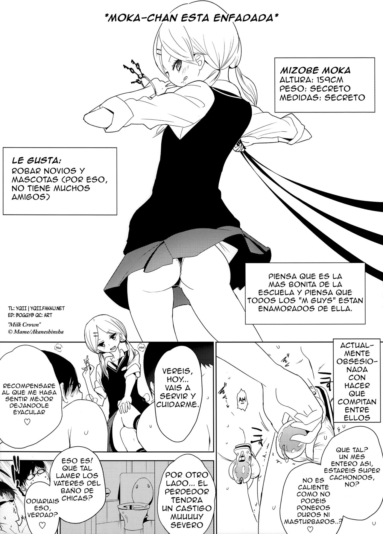 Moka-chan wa Kigen Naname | Moka-chan esta Enfadada page 1 full