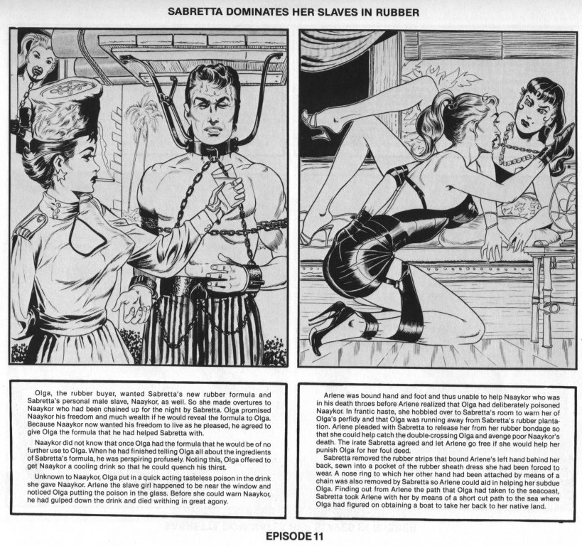 Sabretta dominate her slaves in rubber page 11 full