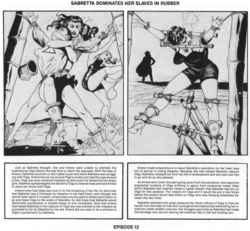 Sabretta dominate her slaves in rubber page 12 full