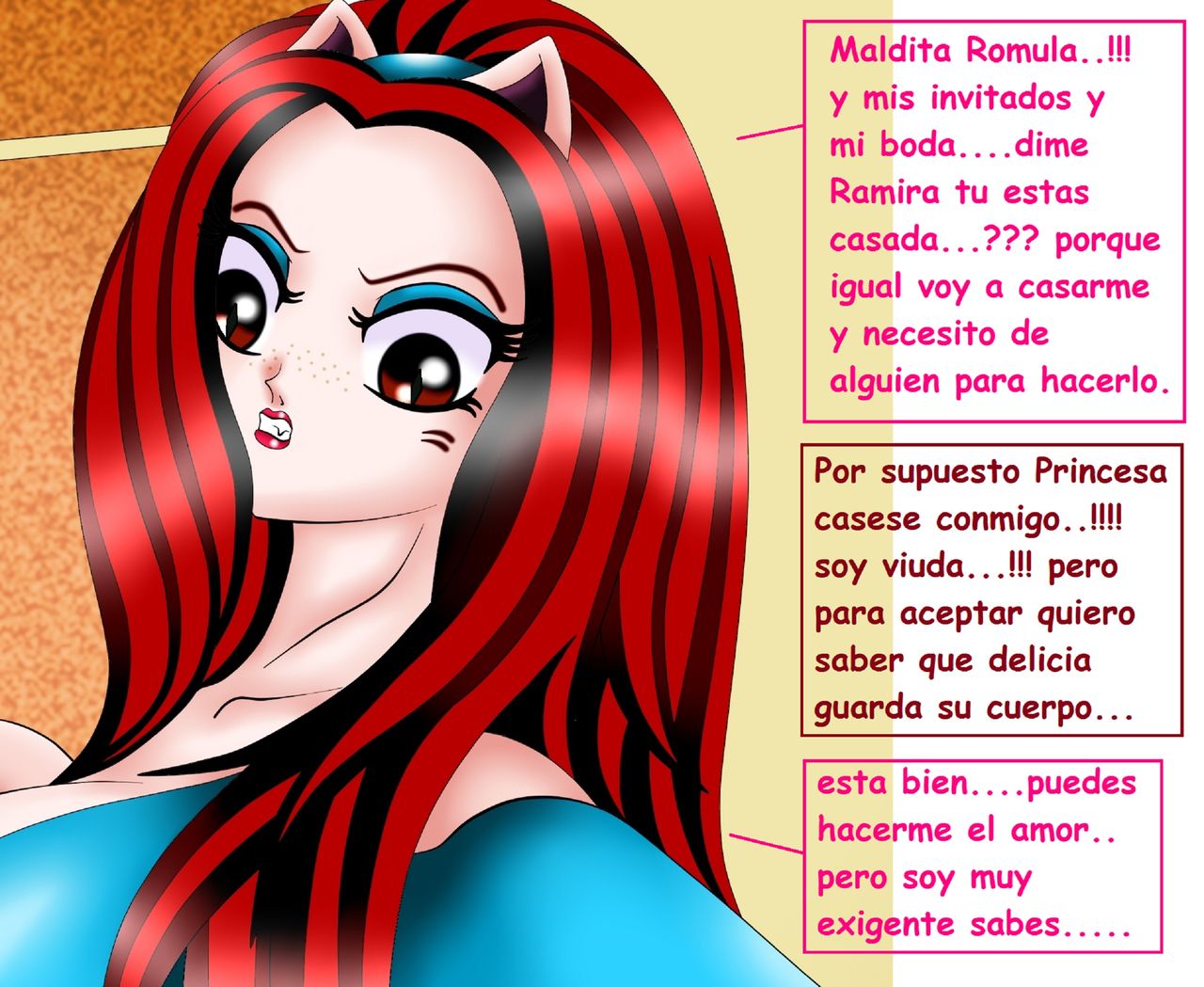 EL SUEÑO DE ROMULA PARTE 3 -  "" EL PLAN DE RAMIRA " SMASH DOWN SAGA XXX  ONLY LESBIAN page 7 full